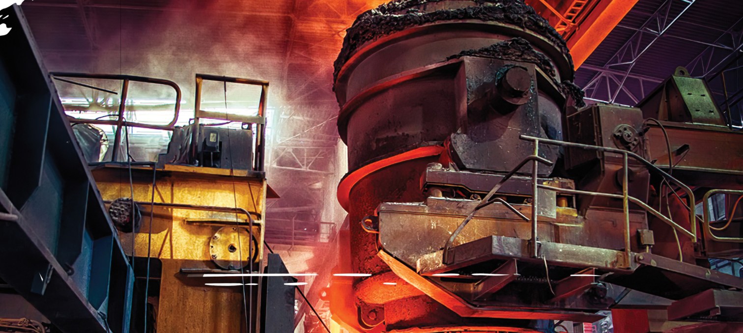 Induction furnace at Siraj Steel Industries
