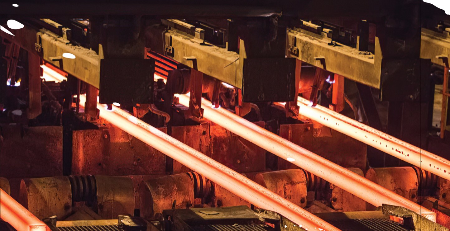 Steel billets continuously cast at the Siraj Steel CCM plant